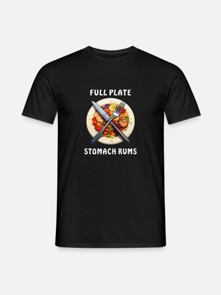 MIDDAGSTALLERKEN FULD TALLERKEN MAVEROM - Mænd T-shirt - sort