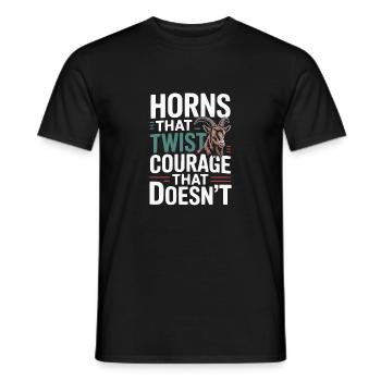 Markhor Lover Wildlife Animal Wild Goat Pakistan - Men's T-Shirt - black - Front - AI Model Male 178 light (178cm)