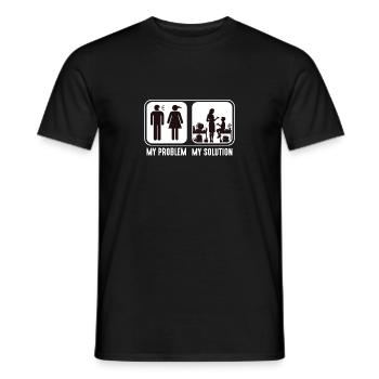 STEM Teacher My Problem My Solution Pictogram Mom - Men's T-Shirt - black - Front - AI Model Male 178 light (178cm)