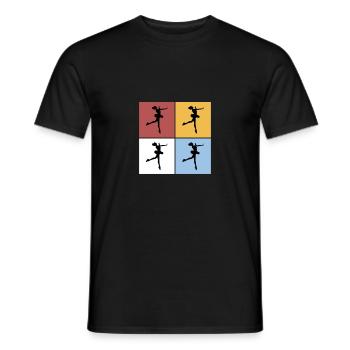 Squares Figure Skating Figure Skating Sports Hobby - Men's T-Shirt - black - Front - AI Model Male 178 light (178cm)