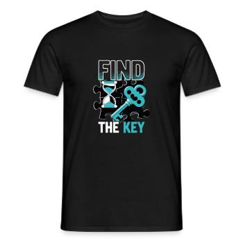 Escape Room Find The Key - Men's T-Shirt - black - Front - AI Model Male 178 light (178cm)