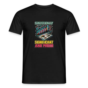 Statistician Statistically Significant Accountant - Men's T-Shirt - black - Front - AI Model Male 178 light (178cm)