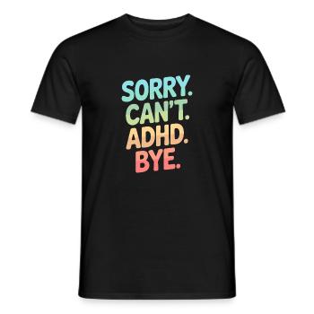 TDAH - T-shirt homme - noir - Devant - AI Model Male 178 light (178cm)