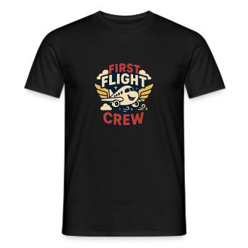 First time flying Travel Memory Sky - Men's T-Shirt - black - Front - AI Model Male 178 light (178cm)