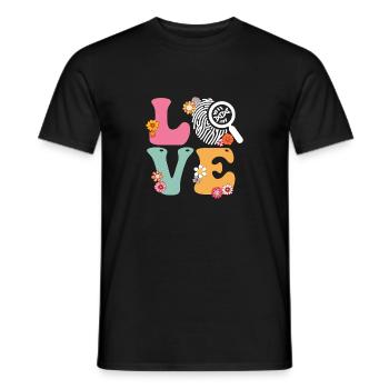 Amour Enquêteur médico-légal Scientifique médico-légal - T-shirt homme - noir - Devant - AI Model Male 178 light (178cm)
