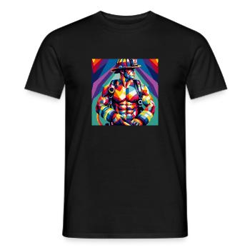 Hero of Flames - Men's T-Shirt - black - Front - AI Model Male 178 light (178cm)