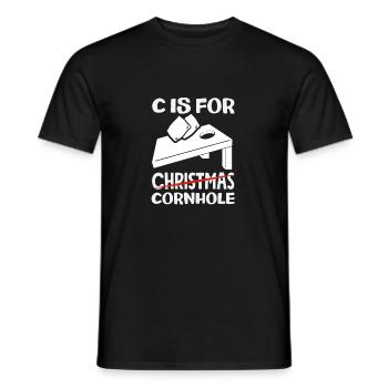C Ist Für Cornhole Spieler - Männer T-Shirt - Schwarz - Vorne - AI Model Male 178 light (178cm)