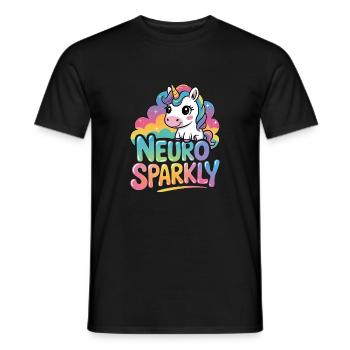 Neuro Sparkly - Men's T-Shirt - black - Front - AI Model Male 178 light (178cm)