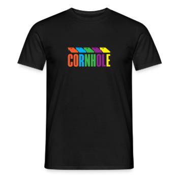 Cornhole Spieler Bunte Leidenschaft - Männer T-Shirt - Schwarz - Vorne - AI Model Male 178 light (178cm)