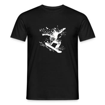 Snowboarder Snowboarding Snowboard - T-shirt homme - noir - Devant - AI Model Male 178 light (178cm)