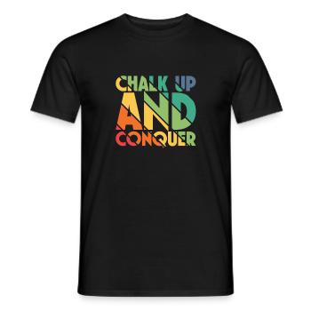 Boulderer Chalk Up et Conquer Bloc - T-shirt homme - noir - Devant - AI Model Male 178 light (178cm)