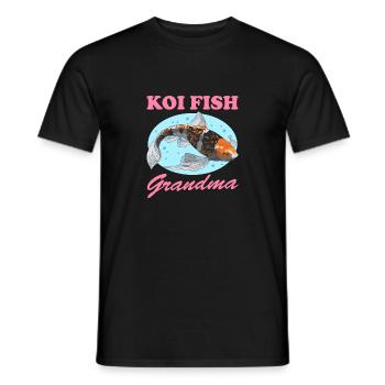 Poisson Koi Grandma Koi Nishikigoi Cadeau - T-shirt homme - noir - Devant - AI Model Male 178 light (178cm)