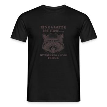 La calvitie est une coiffure inhabituelle - T-shirt homme - noir - Devant - AI Model Male 178 light (178cm)