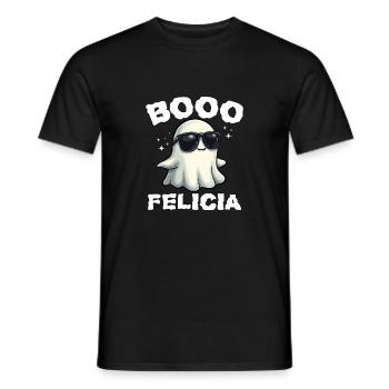 BOO FELICIA - HALLOWEEN GIFT - Men's T-Shirt - black - Front - AI Model Male 178 light (178cm)