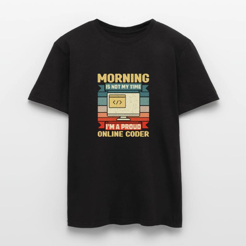 Online Coder Morning Is Not My Time Programmer Men's T-Shirt