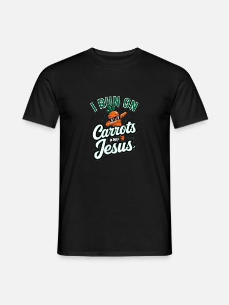 Gulrot Jesus Tro Kristus Gulrot - T-skjorte herre - svart