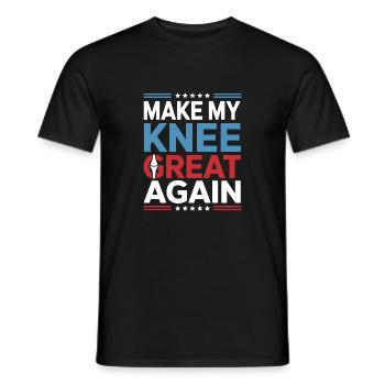 Rendre mon genou à nouveau grand. Drôle de récupération - T-shirt homme - noir - Devant - AI Model Male 178 light (178cm)