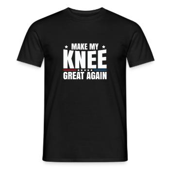Rendre mon genou à nouveau grand. Drôle de récupération - T-shirt homme - noir - Devant - AI Model Male 178 light (178cm)