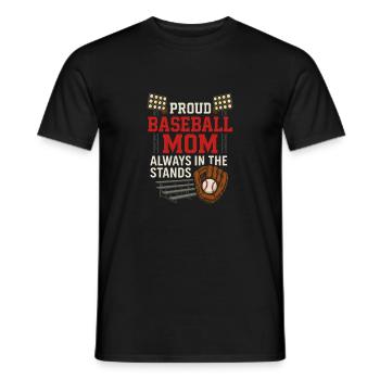 Baseball Mom Dugout Life Game Day Support Team Spi - Männer T-Shirt - Schwarz - Vorne - AI Model Male 178 light (178cm)