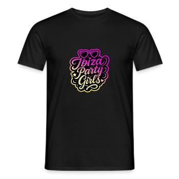 Ibiza Party Girls Holidays - Men's T-Shirt - black - Front - AI Model Male 178 light (178cm)