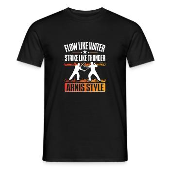 Escrima Arnis Martial Arts - Men's T-Shirt - black - Front - AI Model Male 178 light (178cm)
