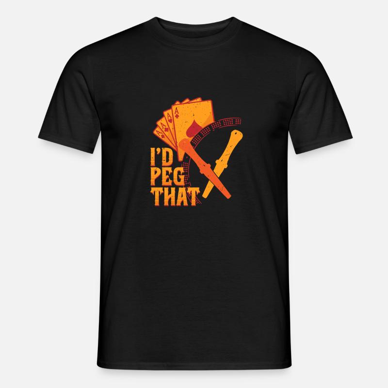 Cribbage I'd Peg That - Männer T-Shirt - Schwarz