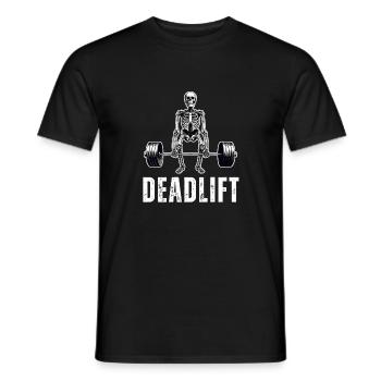 Deadlift Skeleton Gym Workout - Men's T-Shirt - black - Front - AI Model Male 178 light (178cm)