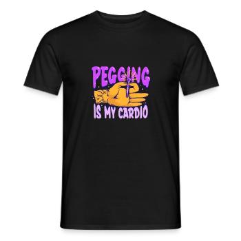 Cribbage Pegging Is My Cardio - Männer T-Shirt - Schwarz - Vorne - AI Model Male 178 light (178cm)