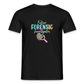 Enquêteur médico-légal Tie Dye Funny Forensics - T-shirt homme - noir - Devant - AI Model Male 178 light (178cm)