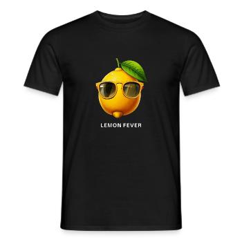 ZITRONE LEMON FEVER - Männer T-Shirt - Schwarz - Vorne - AI Model Male 178 light (178cm)