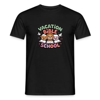 Cute Vacation Bible School Animal VBS - Men's T-Shirt - black - Front - AI Model Male 178 light (178cm)