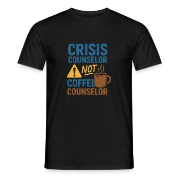 The social worker supports the psychological - Men's T-Shirt - black - Front - AI Model Male 178 light (178cm)