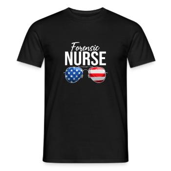 Forensic Nurse Practitioner USA Sunglasses - Men's T-Shirt - black - Front - AI Model Male 178 light (178cm)