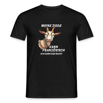MA CHÈVRE CONNAÎT LE FRANÇAIS - T-shirt homme - noir - Devant - AI Model Male 178 light (178cm)