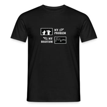 Music Teacher My Problem My Pictogram Dad Mom - Men's T-Shirt - black - Front - AI Model Male 178 light (178cm)