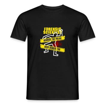 Criminalistique, Criminalistique, Criminologie - T-shirt homme - noir - Devant - AI Model Male 178 light (178cm)