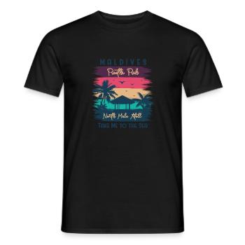 Maldives Beach Paradise - Männer T-Shirt - Schwarz - Vorne - AI Model Male 178 light (178cm)