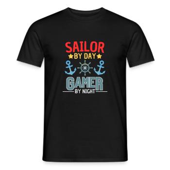 Segel Gamer Design für Zockerfans - Männer T-Shirt - Schwarz - Vorne - AI Model Male 178 light (178cm)