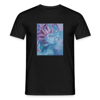 Unter Wasser - Männer T-Shirt - Schwarz - Vorne - AI Model Male 178 light (178cm)