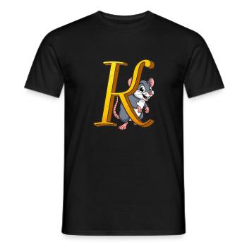 BUCHSTABE K - Männer T-Shirt - Schwarz - Vorne - AI Model Male 178 light (178cm)