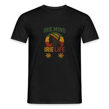 Irie mind Style Rasta, Reggae - T-shirt homme - noir - Devant - AI Model Male 178 light (178cm)