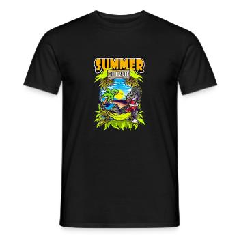 Summer Chill Vibes Gorilla - Men's T-Shirt - black - Front - AI Model Male 178 light (178cm)