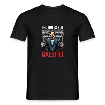 Music Director The Notes For Maestro Music Lover - Men's T-Shirt - black - Front - AI Model Male 178 light (178cm)
