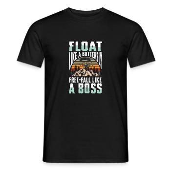 Schwebe Wie Ein Schmetterling, Freier Fall Wie - Männer T-Shirt - Schwarz - Vorne - AI Model Male 178 light (178cm)