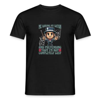 Music Director Me Waving My Baton Music Education - Men's T-Shirt - black - Front - AI Model Male 178 light (178cm)