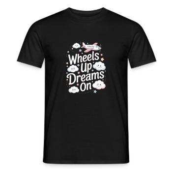 First time flying Travel Memory Sky - Men's T-Shirt - black - Front - AI Model Male 178 light (178cm)