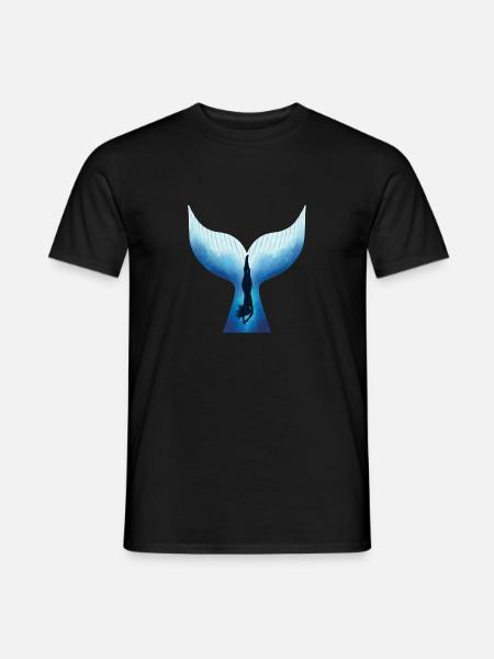 Wal, Frau Baleine, Femme - T-shirt homme - noir