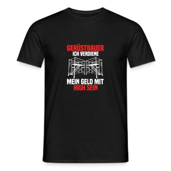 Échafaudage Craftsman Set d’échafaudage - T-shirt homme - noir - Devant - AI Model Male 178 light (178cm)