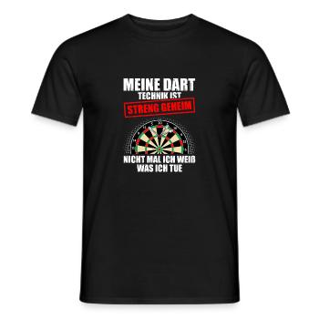 Darts Player Darts My Darts Technique - Men's T-Shirt - black - Front - AI Model Male 178 light (178cm)