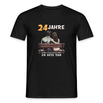 24 YEARS A GOOD TEAM MAN WOMAN - Men's T-Shirt - black - Front - AI Model Male 178 light (178cm)